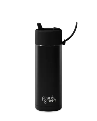 595ml Bottle with Flip Straw Lid - Midnight