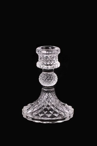 Pineapple Design Glass Candle Holder