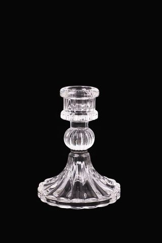Fluted Glass Candle Holder
