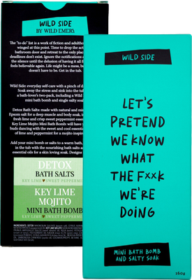 Wild Side Mini Bath Bomb And Salty Soak - Let's Pretend We Know What The F**k We're Doing - Detox, Key Lime Mojito