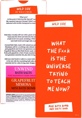 Wild Side Mini Bath Bomb And Salty Soak - What The F**k Is The Universe Trying To Teach Me Now? - Unwind, Grapefruit Mimosa