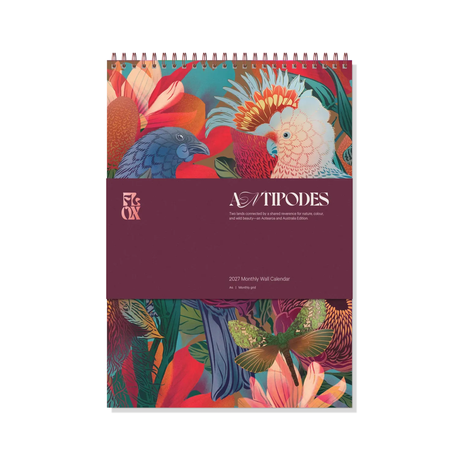 Antipodes 2027 Monthly Wall Calendar