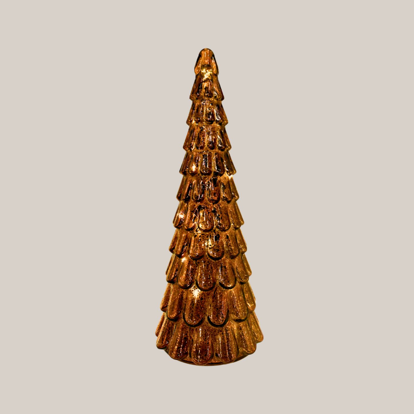 Frost Drop Glass Tree in Brown - 33cm