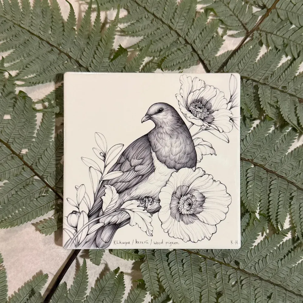 Katy Hayward Coaster - Kūkupa / Kererū / Wood Pigeon