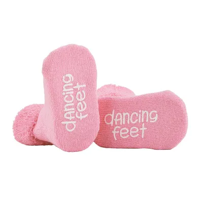 Socks - Pink - Dancing Feet, 3-12 Mths