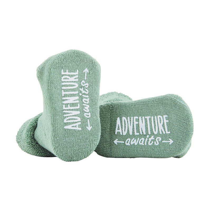 Socks - Green - Adventure Awaits, 3-12 Mths