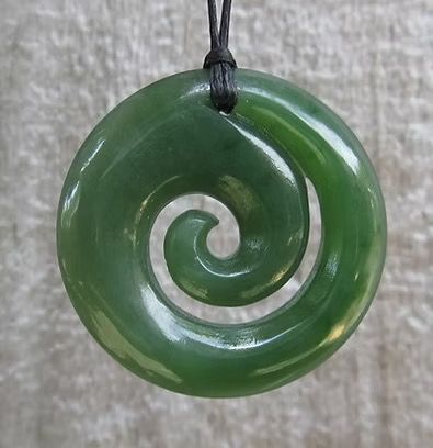 New Zealand Greenstone Koru 26mm