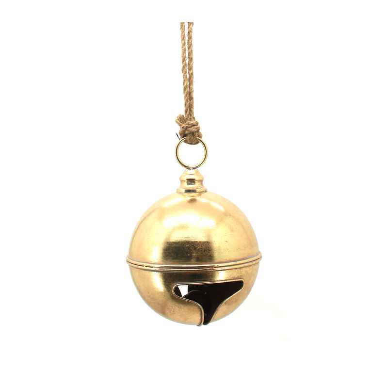 Oversized Antique Gold Christmas Bell – 24.5cm
