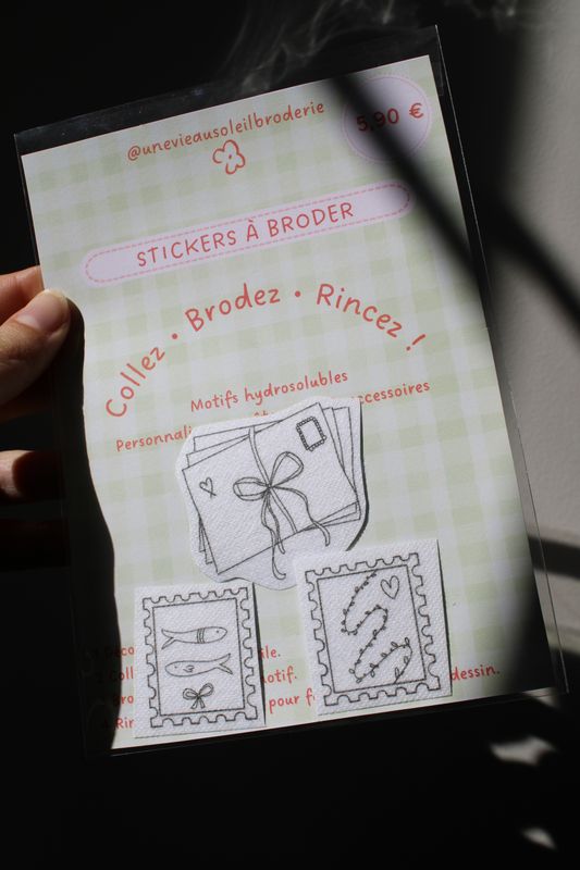 Stickers à broder - Lot de timbres