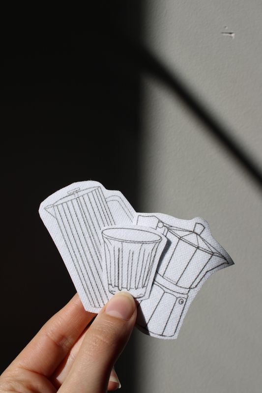 Stickers à broder - Lot Amoureux du café