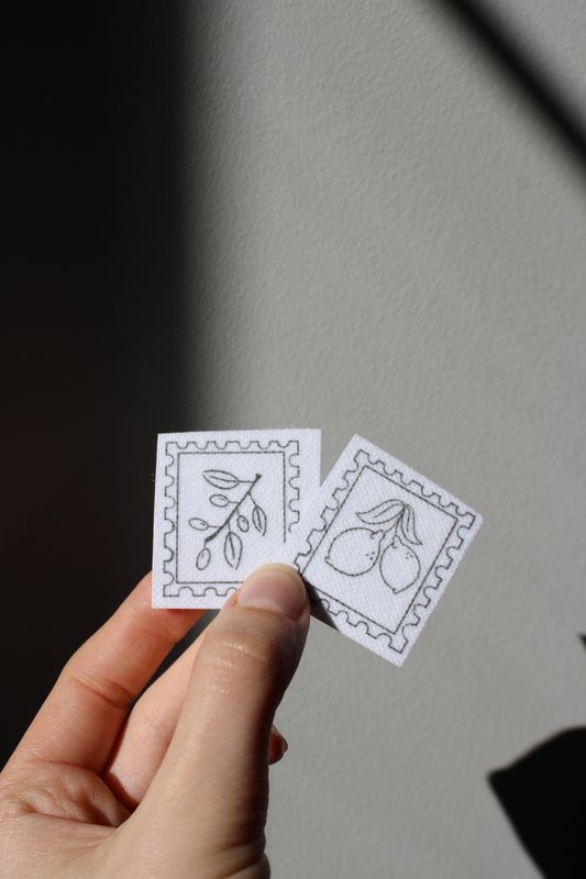 Stickers à broder - Lot timbres