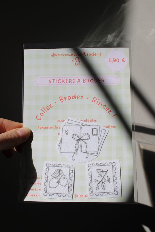 Stickers à broder - Lot timbres