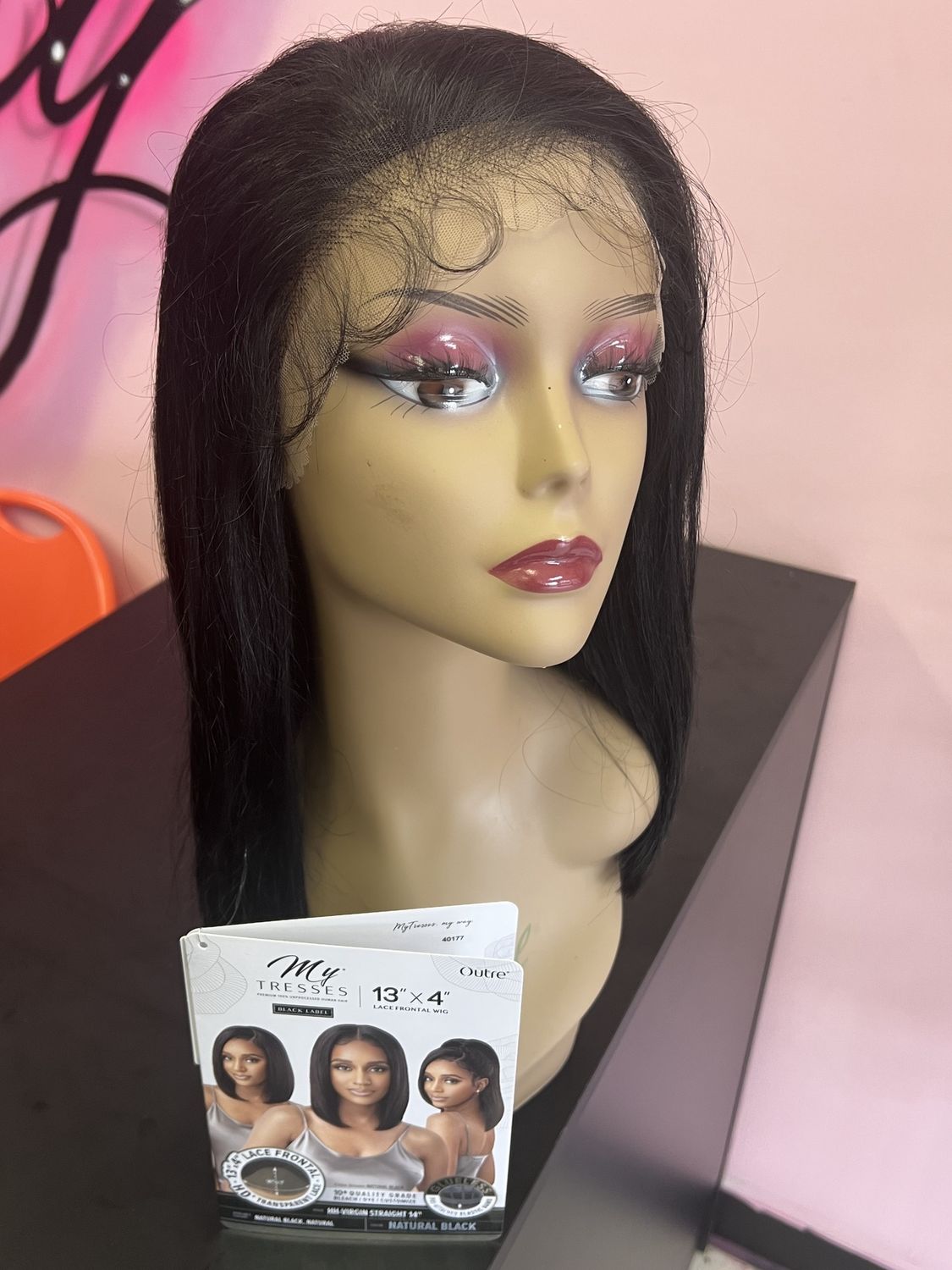 MYTRESSES 13X4 LACE FRONT WIG-HH VIRGIN STRAIGHT 14&quot;