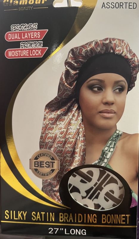 SILKY SATIN BRAIDING BONNET