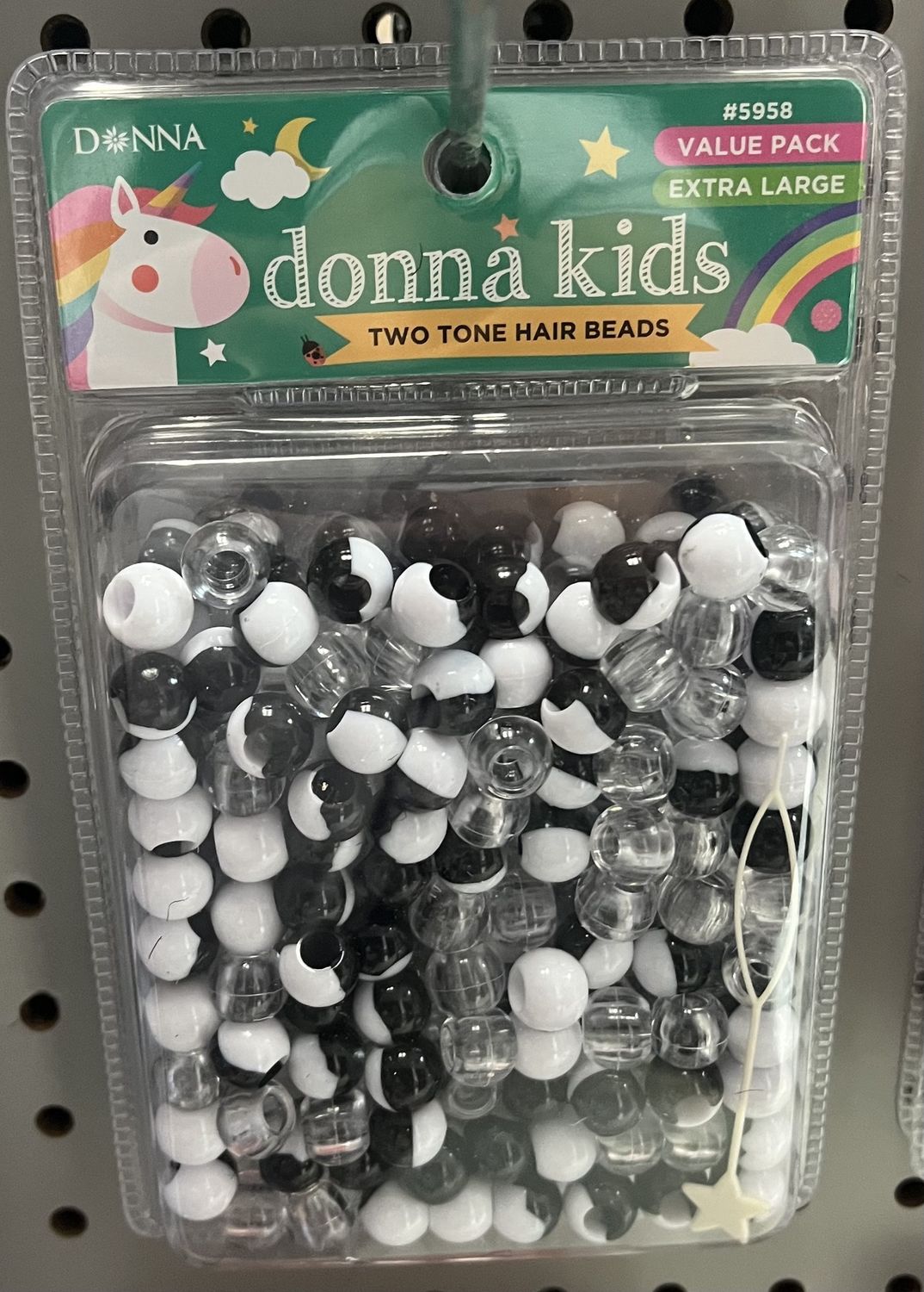 DONNA KIDS TWO TONED HAIR BEADS