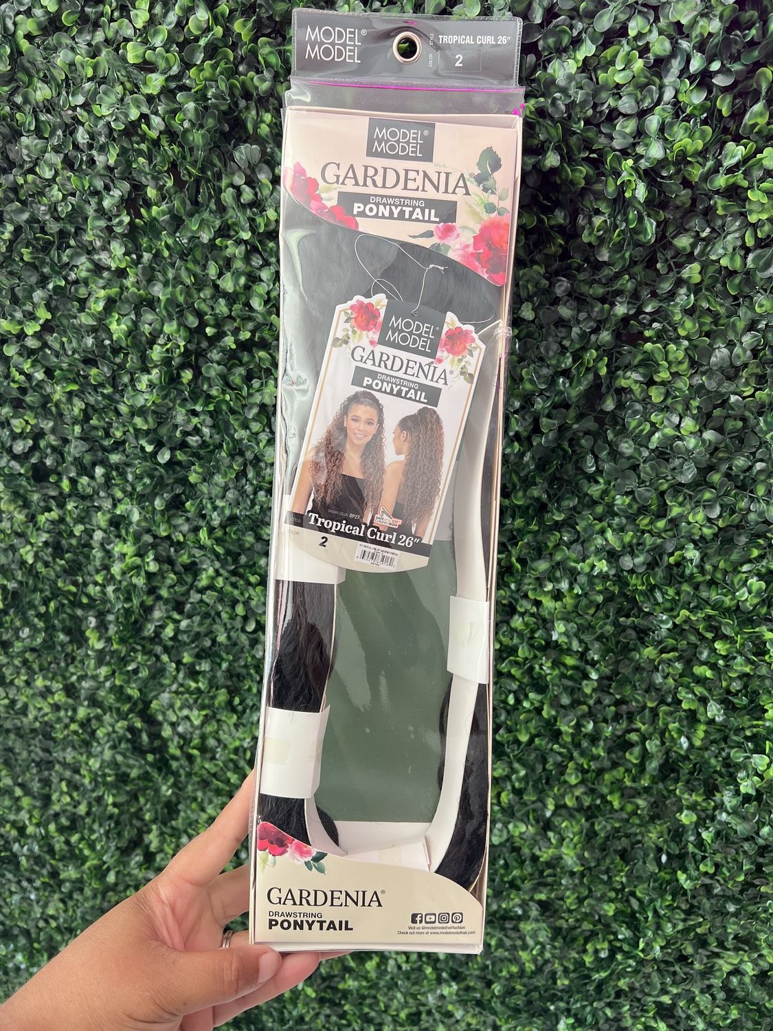 GARDENIA DRAWSTRING PONYTAIL TROPICAL CURL 26&quot;