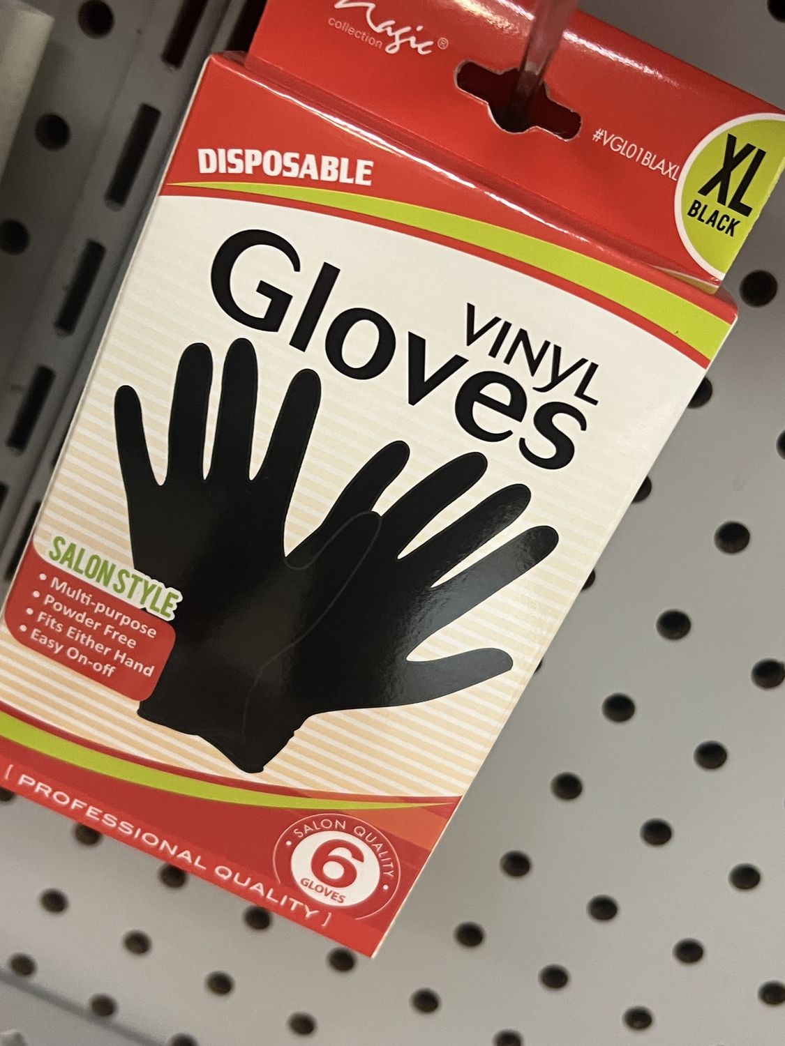 GLOVES VINYL XL [BLACK]