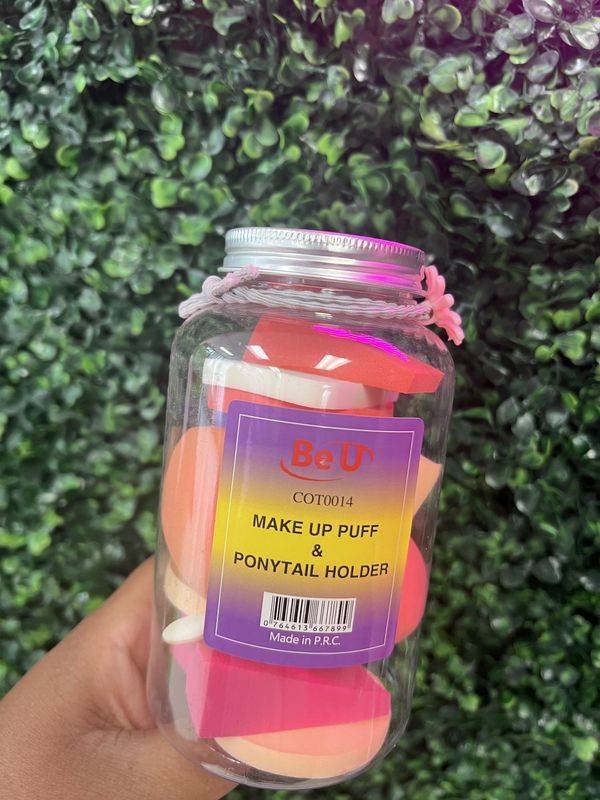 MAKEUP PUFF &amp; PONYTAIL HOLDER