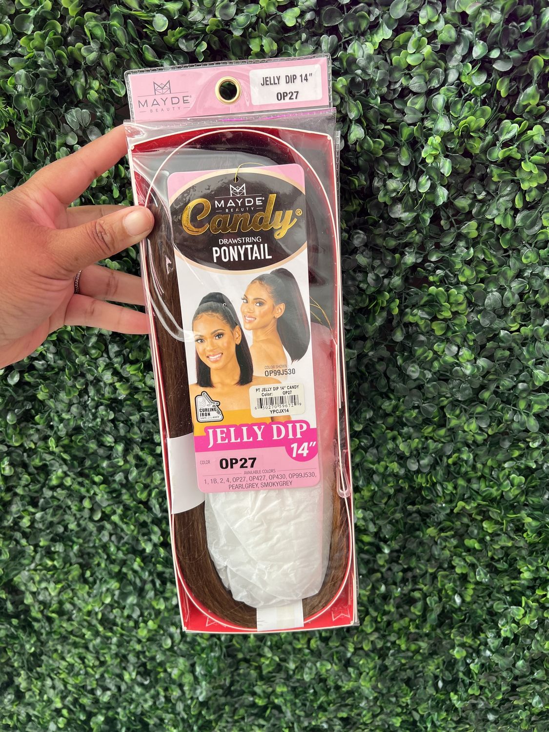 MAYDE DRAWSTRING PONYTAIL JELLY DIP 14&quot; OP27