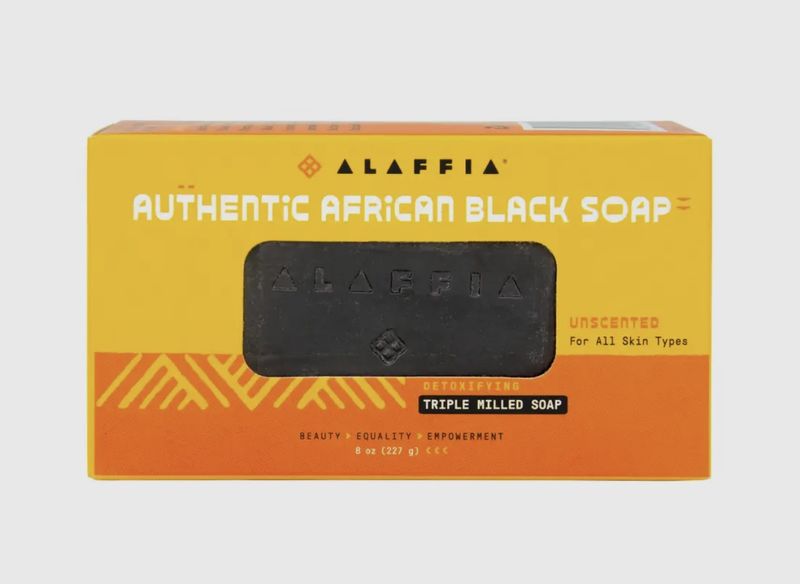 AFRICAN BLACK SOAP BAR [UNSCENTED] 8OZ