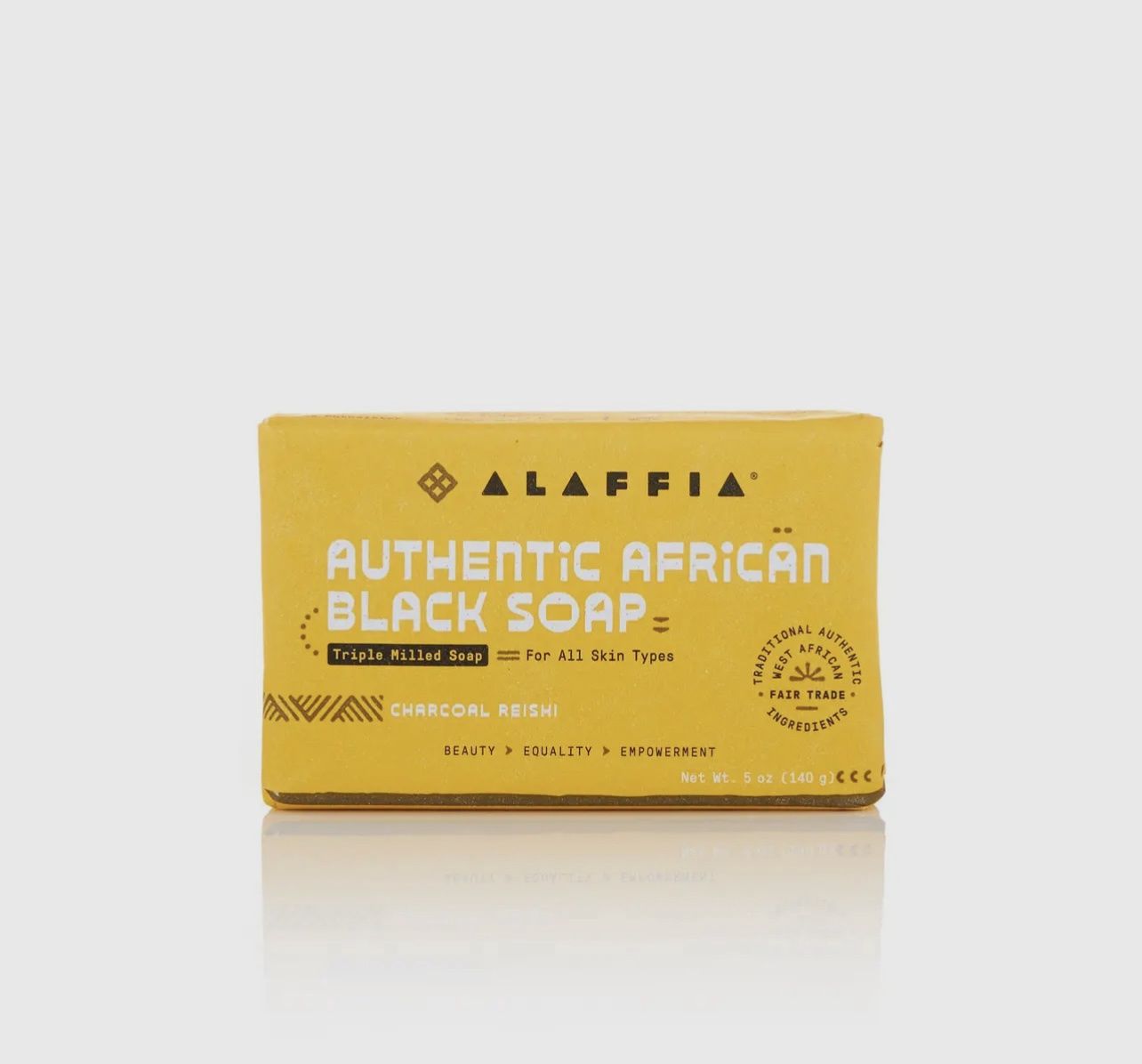 AUTHENTIC AFRICAN BLACK SOAP BAR [TRIPLE MILLED CHARCOAL REISHI]