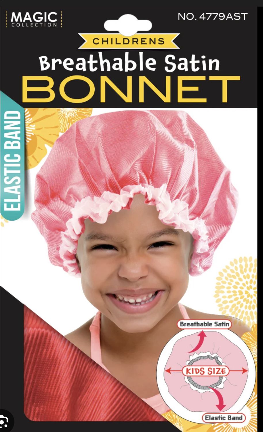 KIDS SATIN BONNET