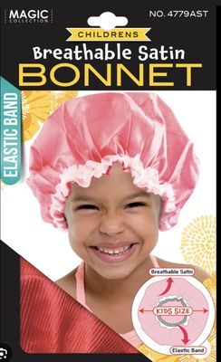 KIDS SATIN BONNET