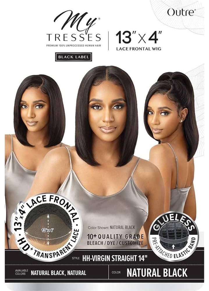 MYTRESSES 13X4 LACE FRONT WIG-HH VIRGIN STRAIGHT 14"