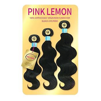 PINK LEMON BUNDLES BODY WAVE 12/14/16"