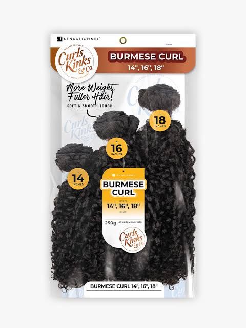CURLS &amp; KINKS BURMESE CURL 14/16/18 MULTI-1