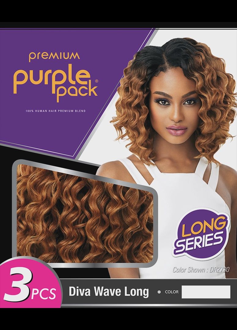 PURPLE PACK 3PCS DIVA WAVE LONG