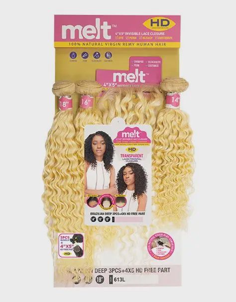 Melt Brazilian Deep Wave 3pcs, Color: 613, Length: 10/12/14"