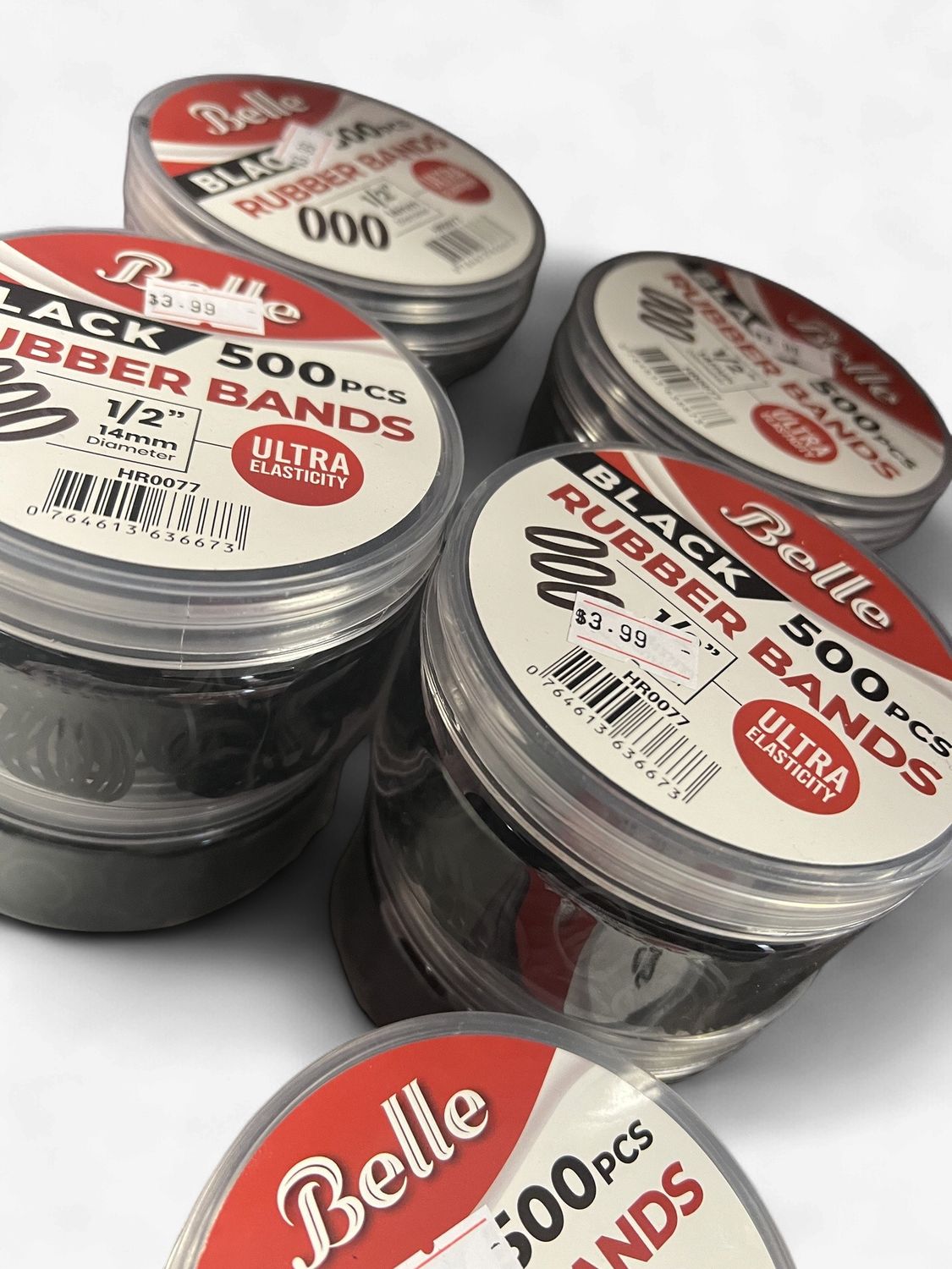 Belle Black Rubberbands [500ct]