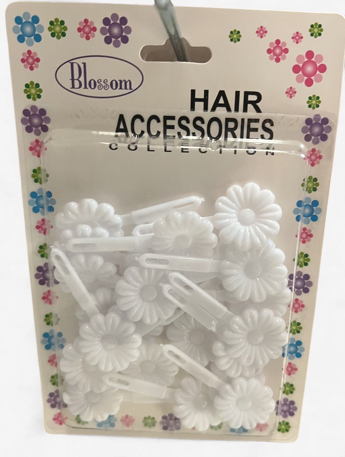 Blossom Sunflower Barrettes White