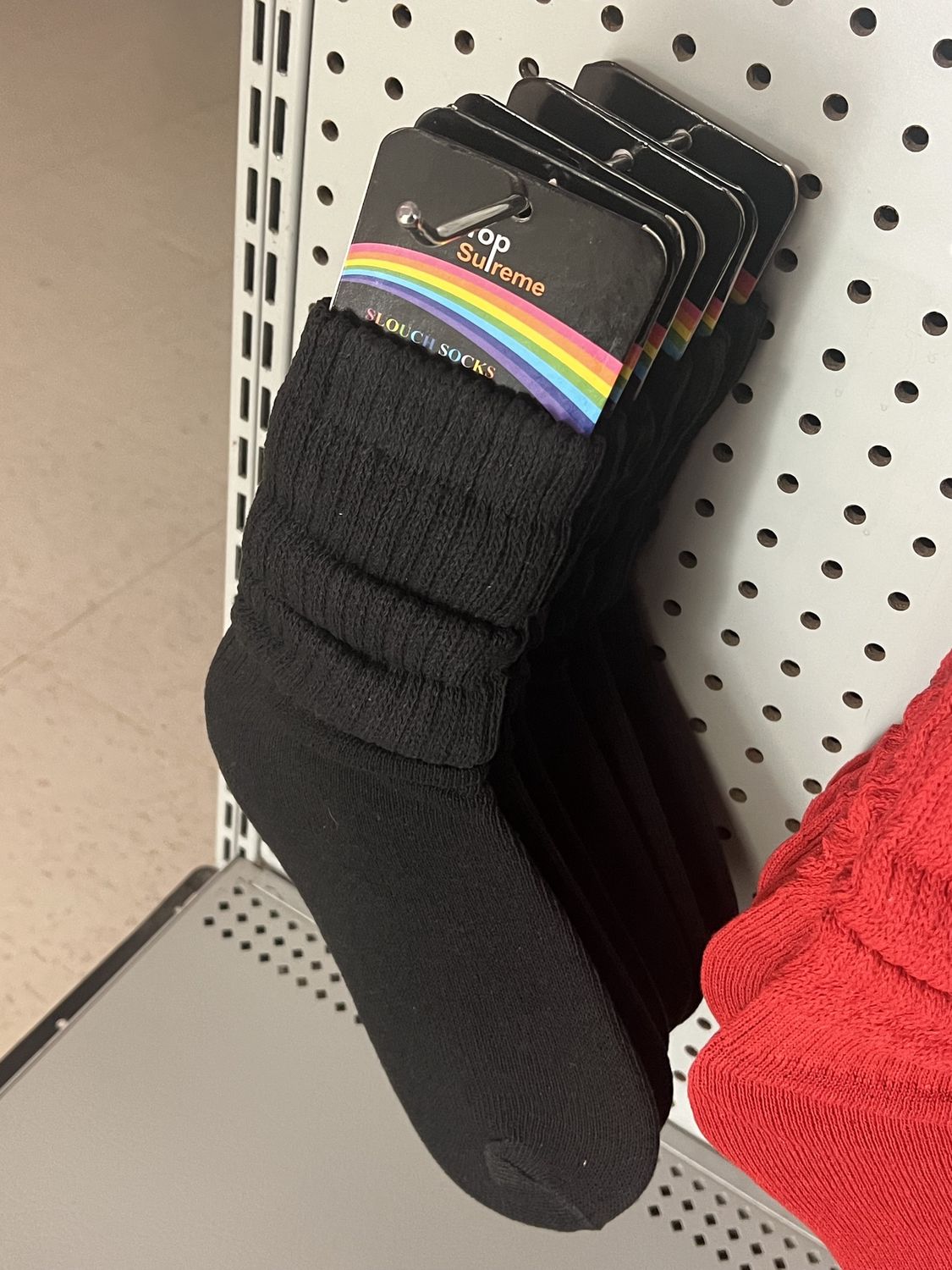 Slouch Socks sizes 9-11, Color: Black