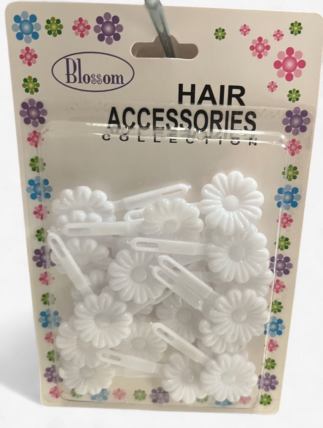 Blossom Hair Barrettes White