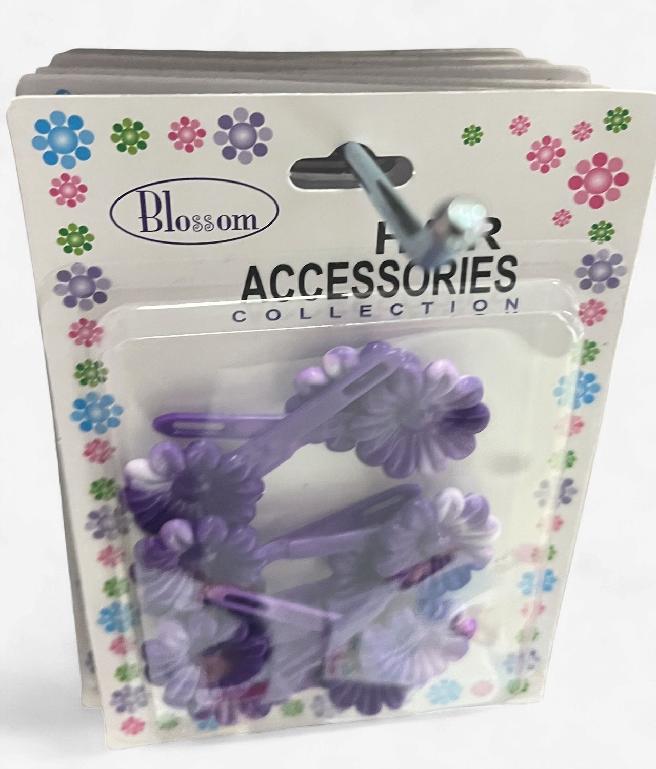 Blossom Sunflower Barrettes [Marble Purple]