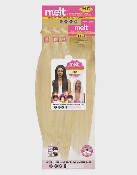 Melt Brazilian Natural Straight 3pcs, Color: 613, Length: 14/16/18"