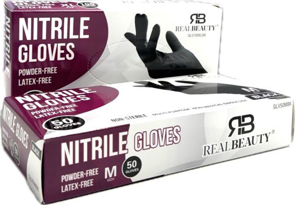Black Vinyl Gloves 50in a box