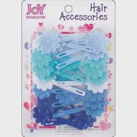 Joy Kids Hair Barrettes [Soft Blues Mix]