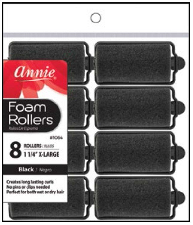 Annie Foam Rollers 8pk 1 1/4"