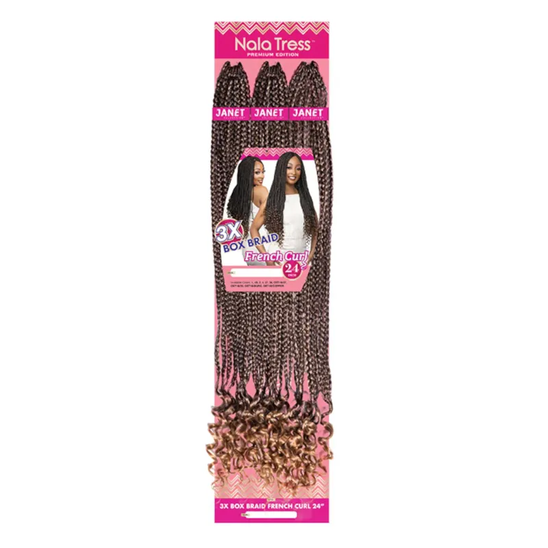 Nala Tress Box Braid French Curl 24" [OET1B/BURG]