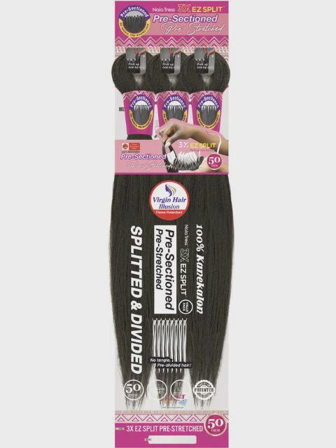 Nala Tress 3X Pre-Stretched Braiding Hair 48" [METAL GRAY]