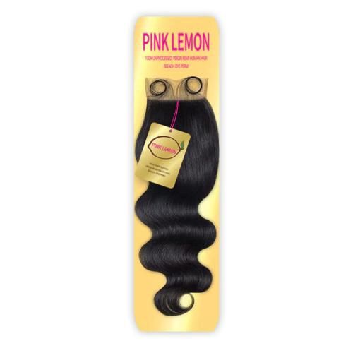 Pink Lemon Virgin Remi Human Hair HD 4X4 Full Lace Closure Body Wave 14"