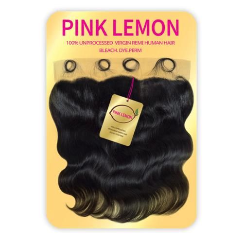 Pink Lemon Unprocessed Virgin Remi Human Hair HD 13X4 Full Lace Closure Body Wave (12"-14")