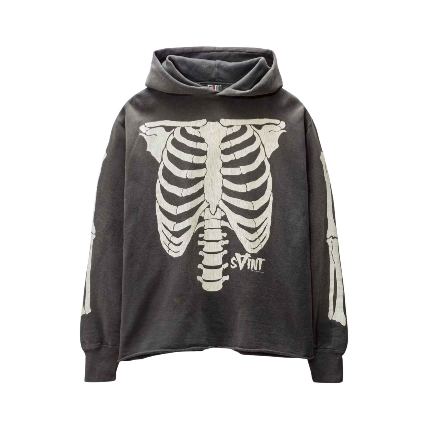 Saint Micheal Skeleton Hoodie Black L