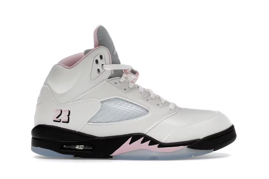 Air Jordan Retro 5 White/ Soft Pink/Black 9