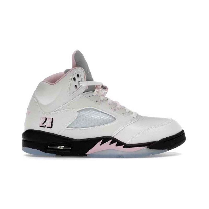 Air Jordan Retro 5 White/ Soft Pink/Black  Women Shoes 6