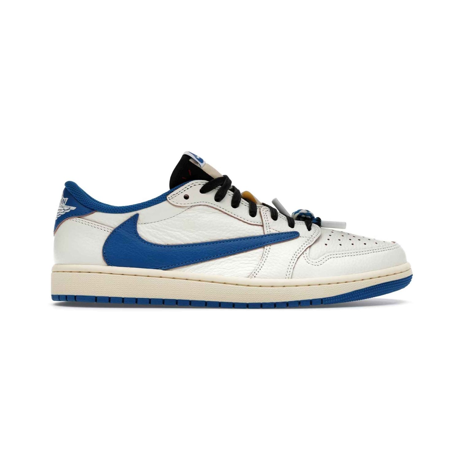 Jordan 1 Retro Low OG SP Fragment x Travis Scott Sail Military Blue Shoes 10.5