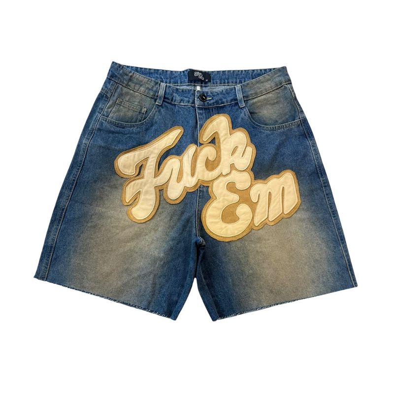 Fuck Em Cream Patch Dirty Wash Shorts 32